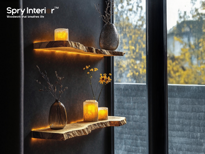 What is the rule for floating shelves?