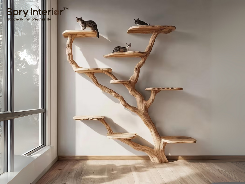 How tall should a cat tree be in centimeters?