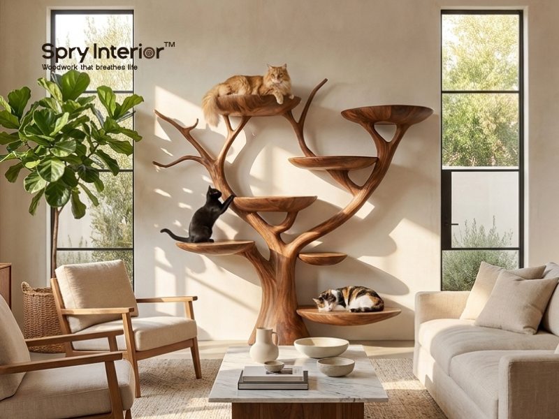 real wood cat trees