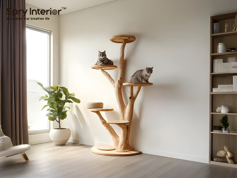 Solid Wood Cat Trees for Large Cats - The Durable Solution for Your Feline Companion