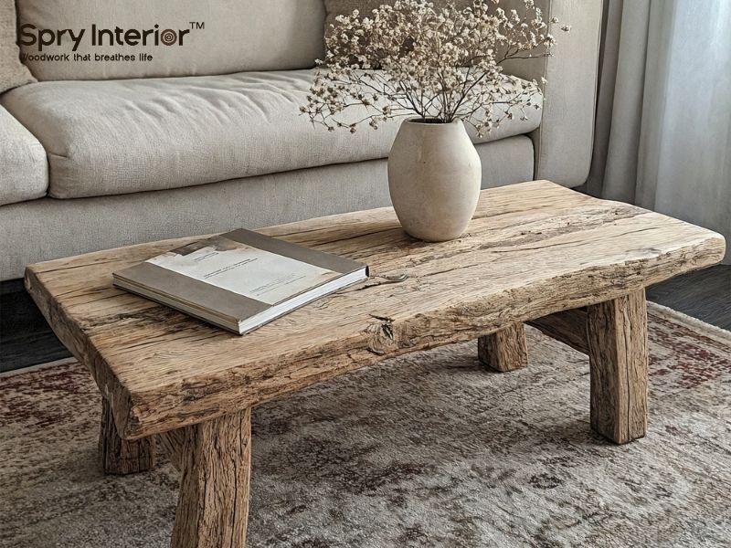 Waterfall Wood Coffee Table: Elevate Your Living Space