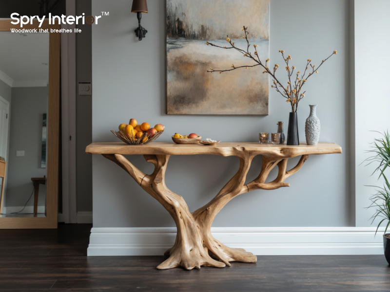 tree-trunk-console-table