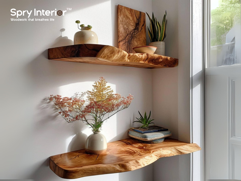 Floating Shelves for Bar Area - Create a Gallery Wall of Spirits