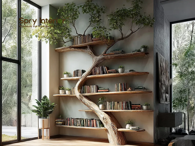 Wooden Tree Wall Shelves - Decorative Wooden Shelving That Blends Art And Functionality