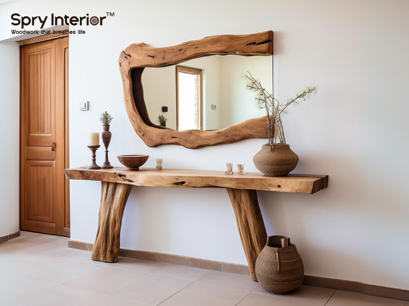 Front Entrance Console Table Decor with Mirror