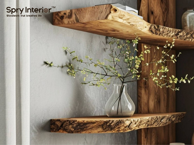 Live Edge Shelf with Bark