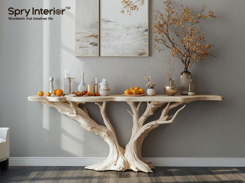 Narrow Vintage Console Table