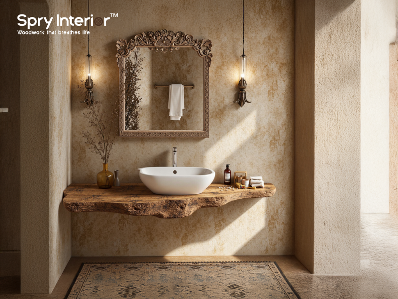 Farmhouse Bathroom with White Vanity: The Perfect Blend of Elegance and Functionality