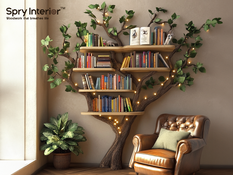 How to hang tree branches on a wall?