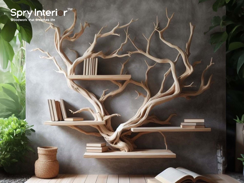 Standing Tree Bookshelf in San Diego: A Blend of Nature and Functionality