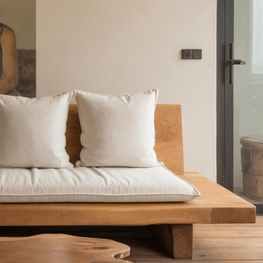 Minimalist Solid Wood Sofa For Living Room Or Studio SITHHNSF001