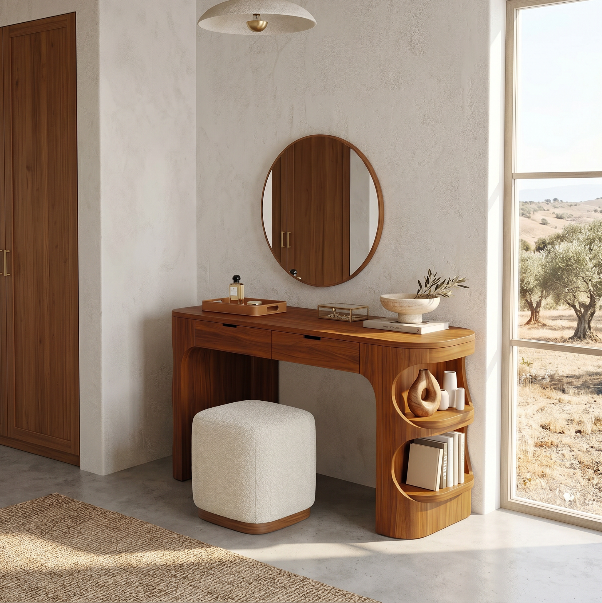 Minimalist Vanity Table With Drawer Storage For Bedroom SINLSABDT074