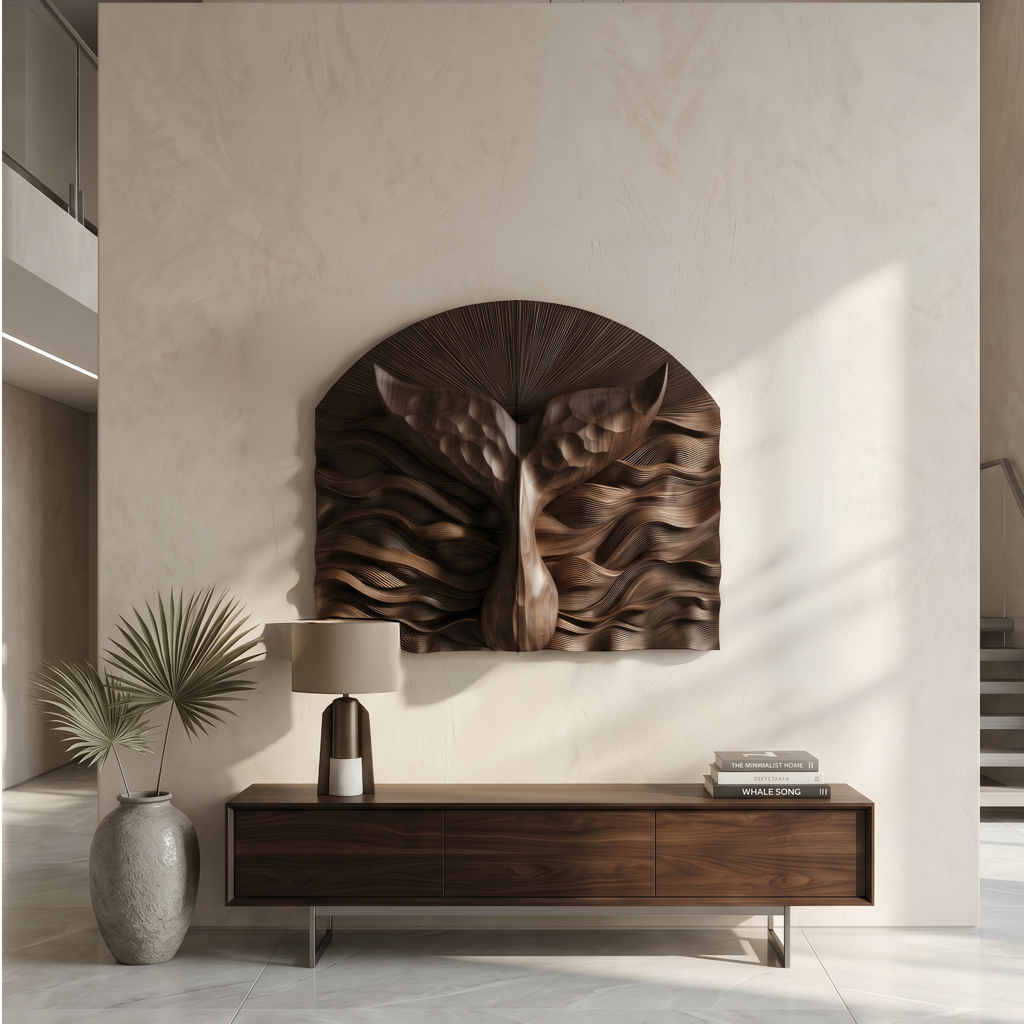 Abstract Wall Art With Sculptural Relief Panel Design For Living Room And Entryway SINLSAWD095