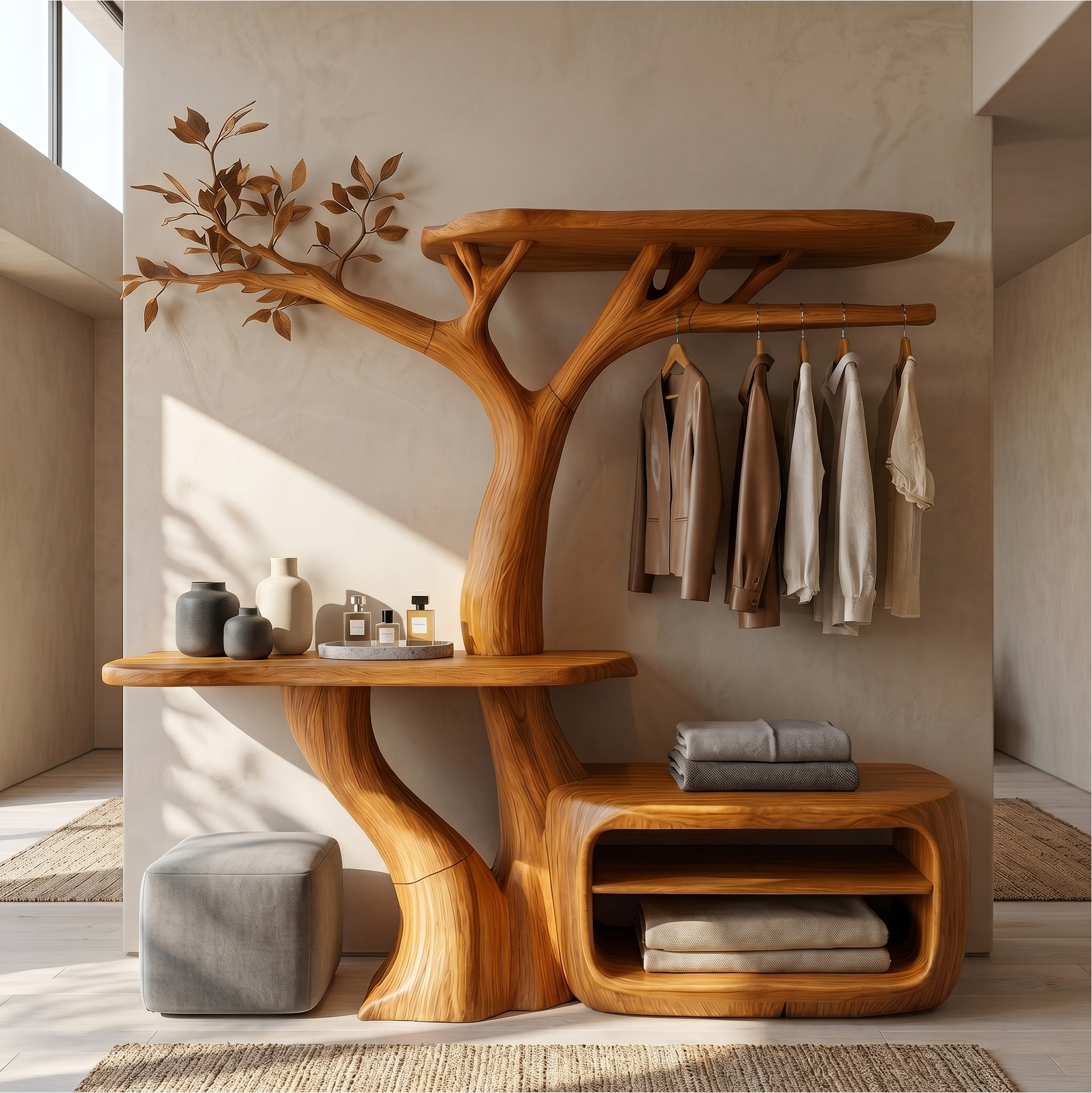Contemporary Bedroom Clothes Rack Tree Coat Rack Bedroom And Dressing Room SINLSATCR110