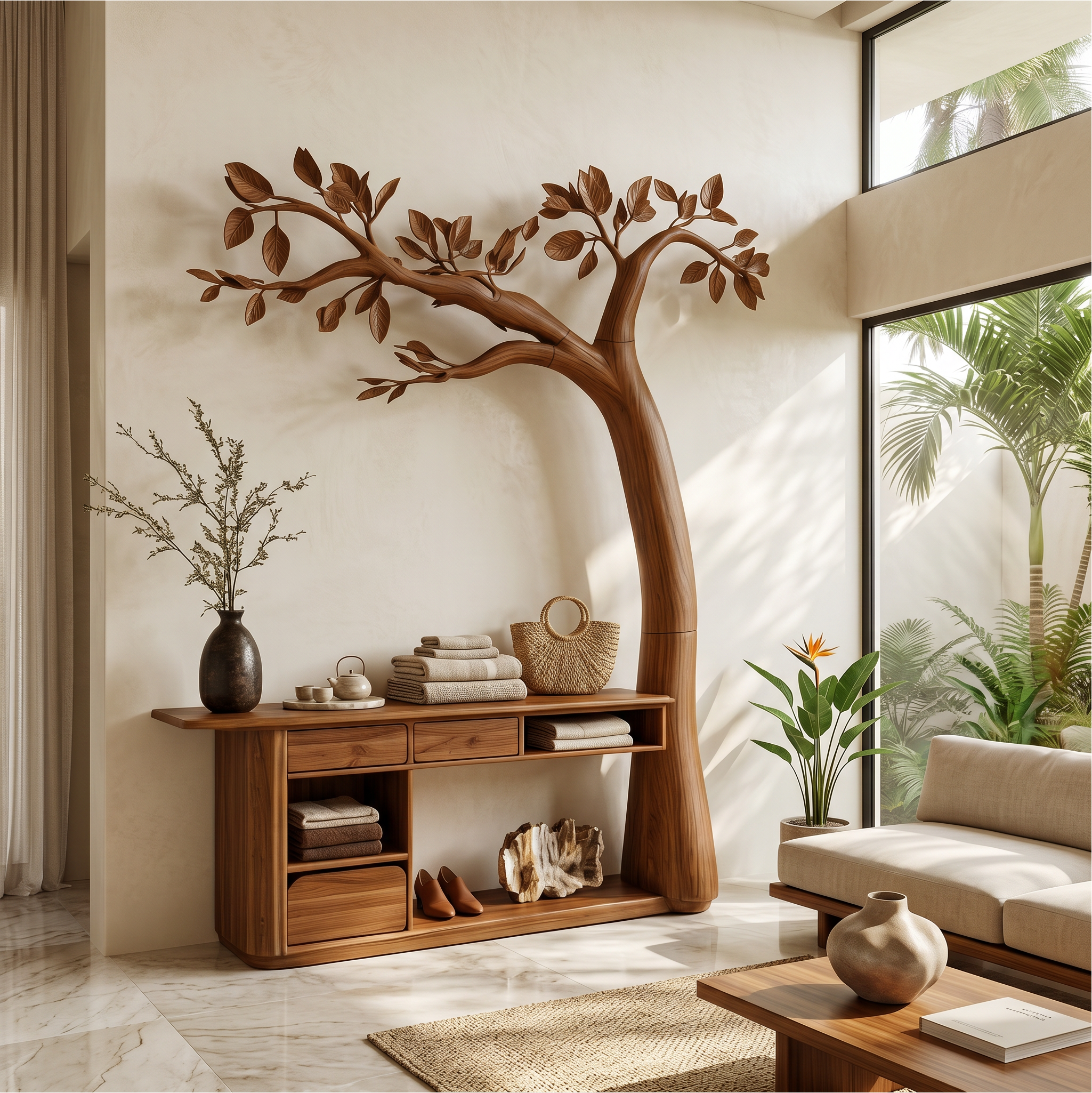 Organic Corner Makeup Vanity Bedroom And Dressing Room SINLSABDT079