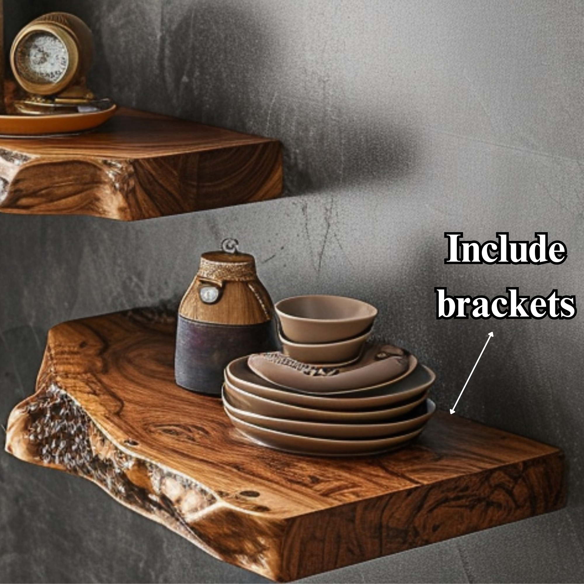 Floating Wood Shelf Display Shelf SINLFL028