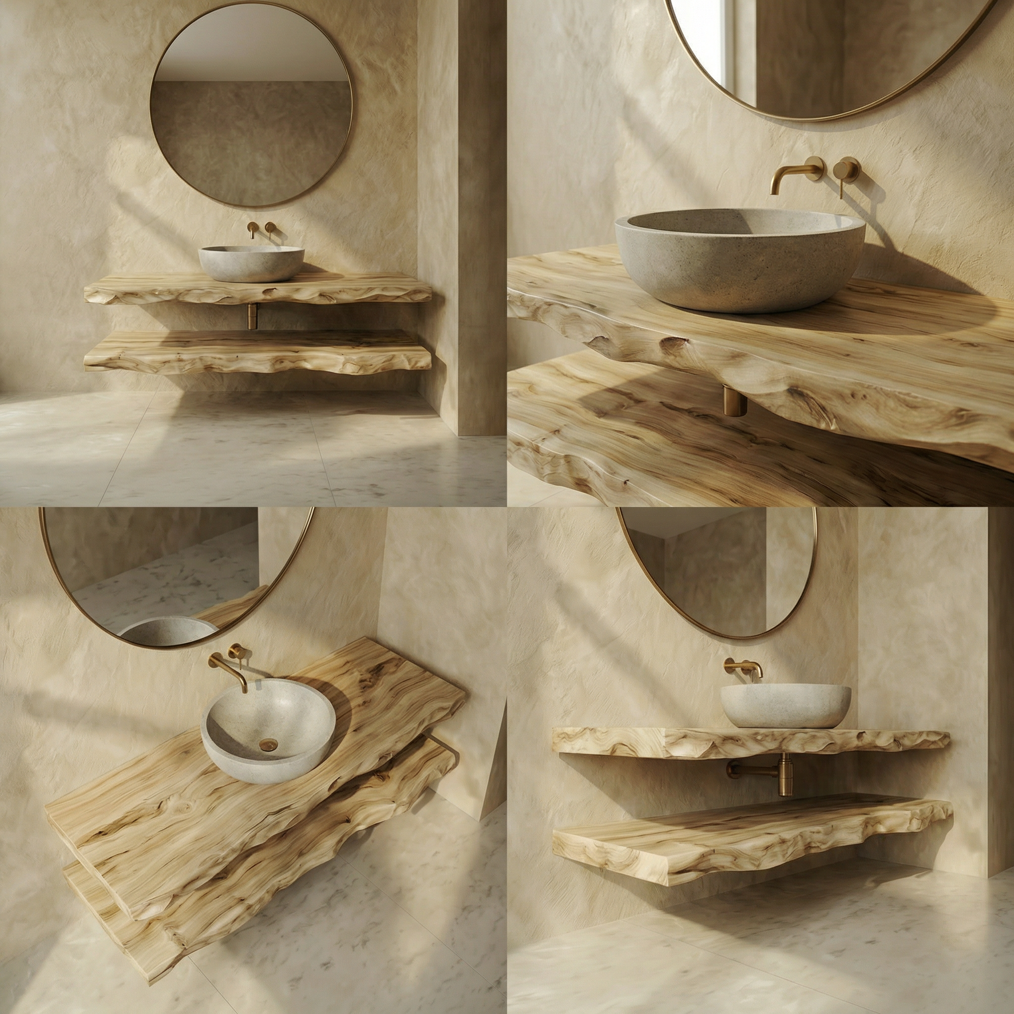 Mediterranean Floating Bathroom Vanity For Bathroom SINLSABRV290