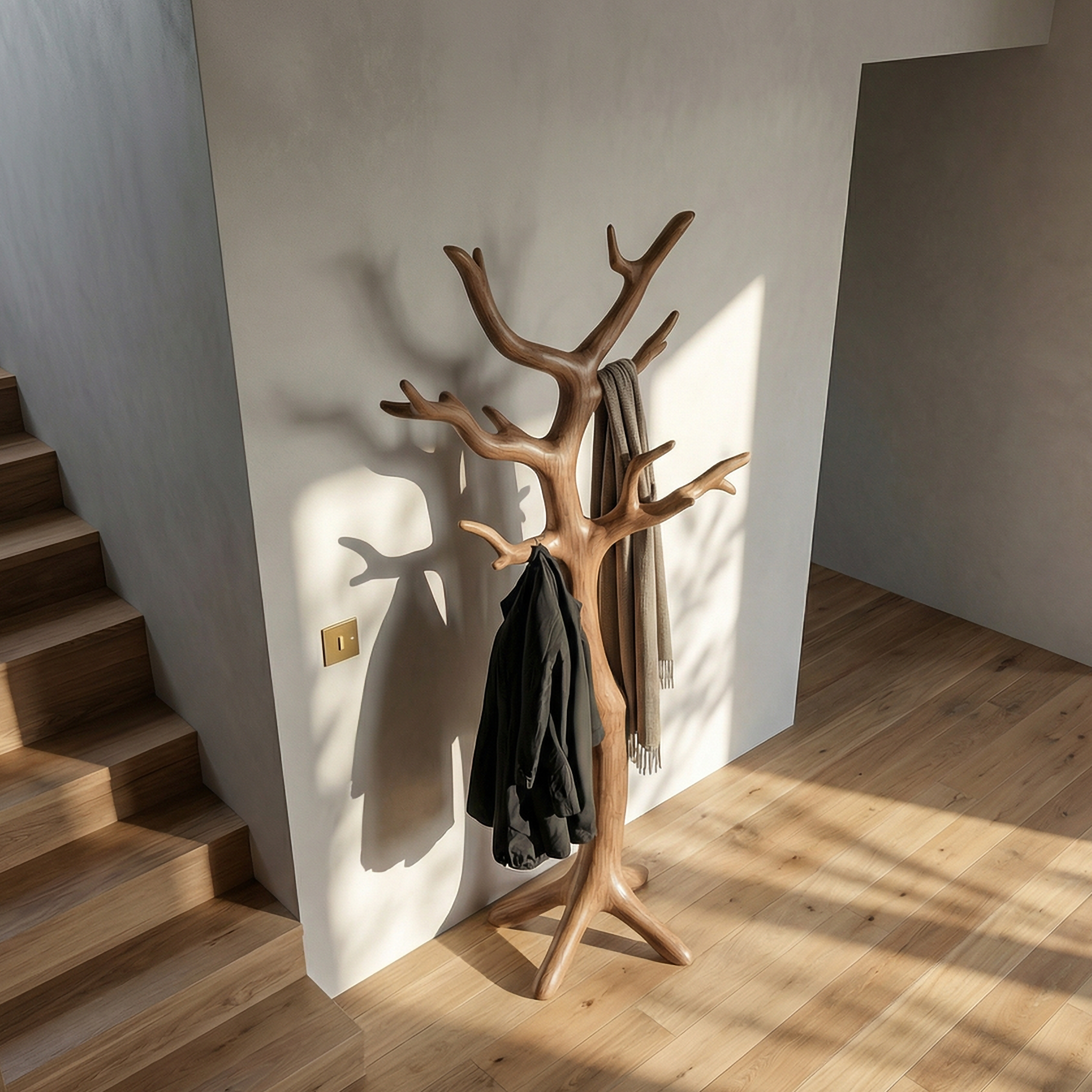 Rustic Statement Tree Coat Stand For Entryway And Feature Corner SINLSATCR098