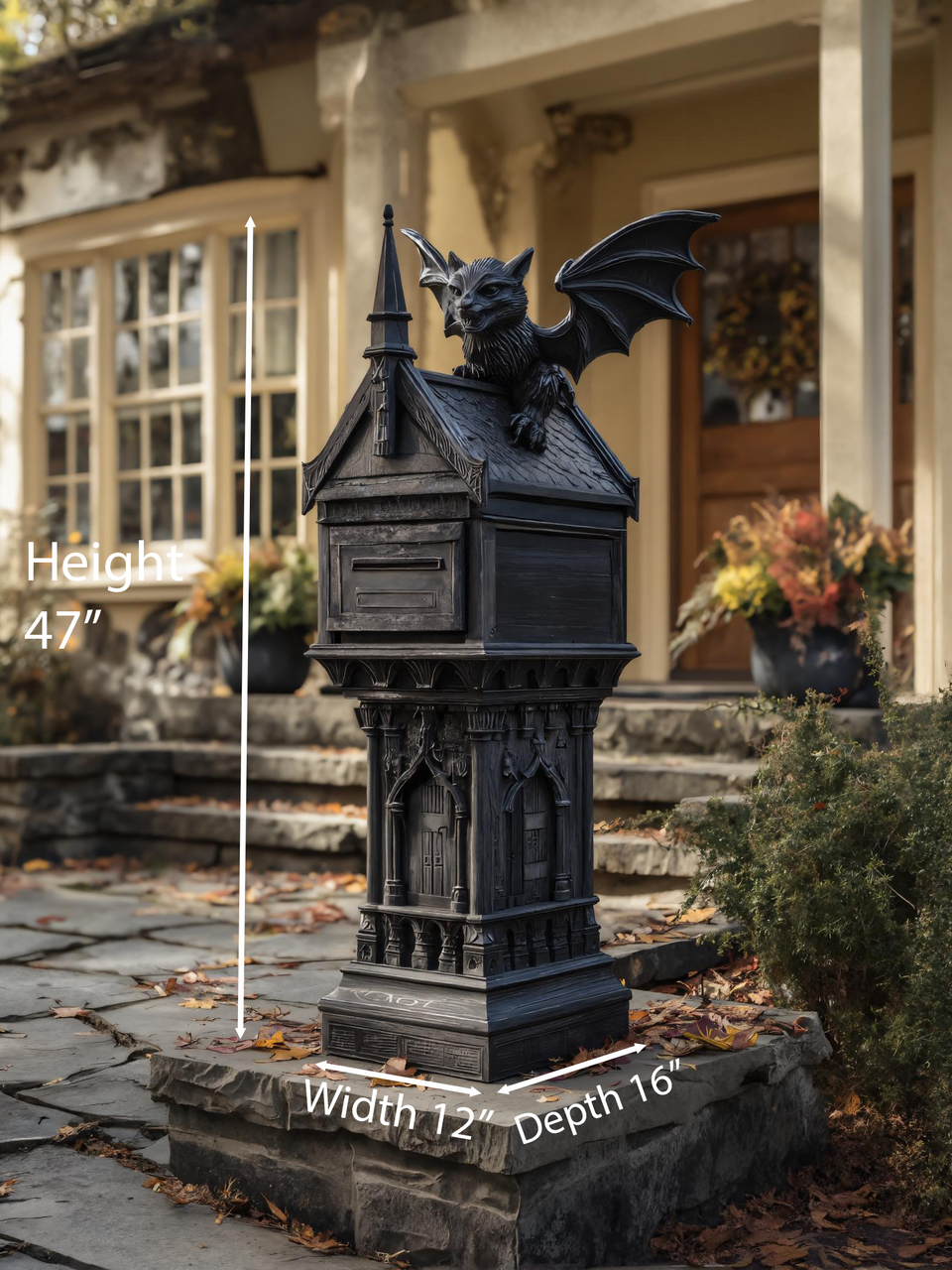 Gothic Gargoyle Mailbox For Garden Or Halloween Decor SITHTTHW011