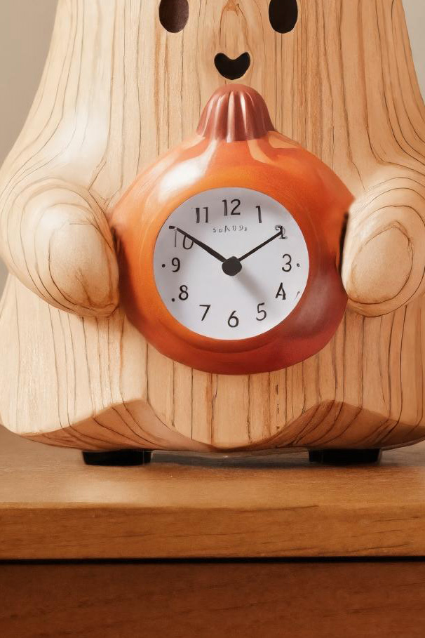Halloween Wooden Ghost Clock For Bedroom Or Halloween Decor SITHHNHW001