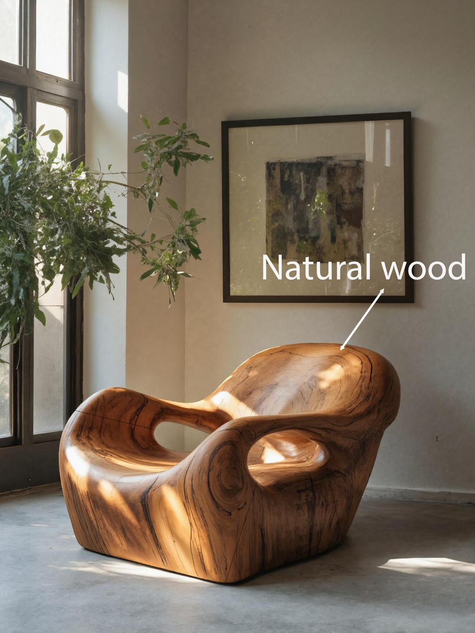 Modern Sculptural Lounge Chair For Living Room Or Reading Corner SITHTTCHR042