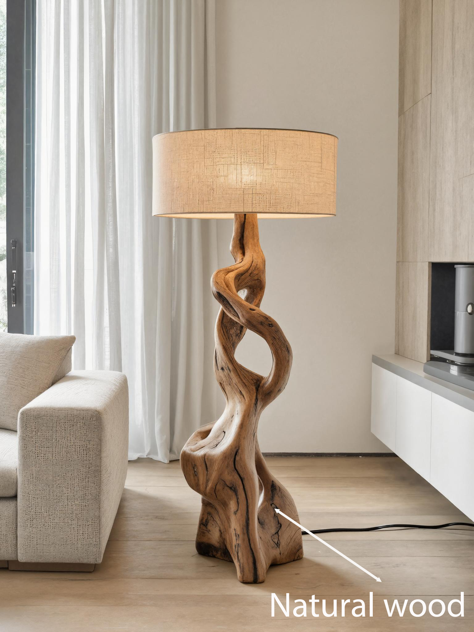 Artistic Carved Floor Lamp For Bedroom Or Living Room SITHTTLAM014