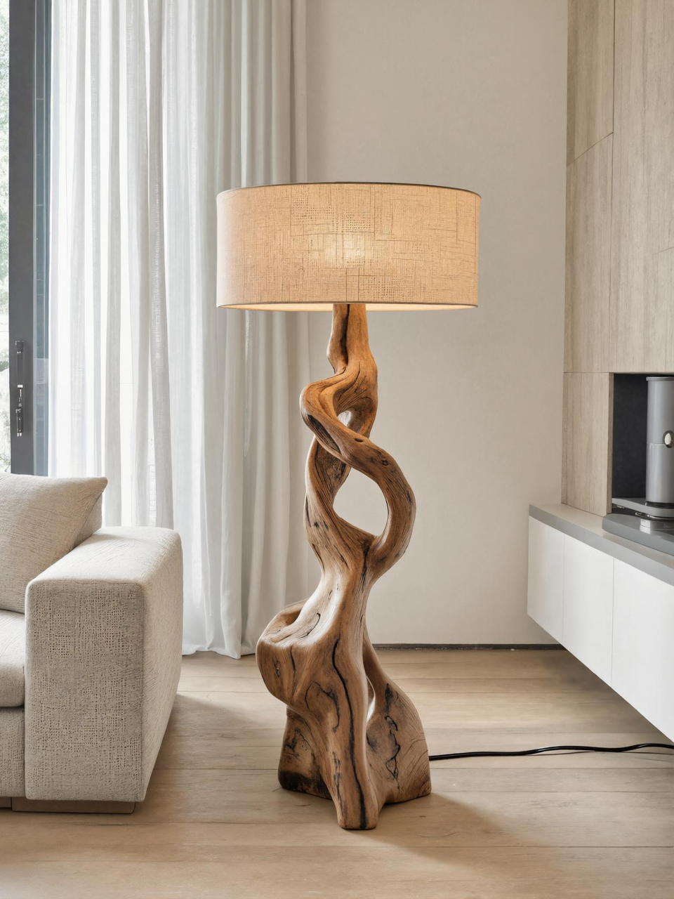 Artistic Carved Floor Lamp For Bedroom Or Living Room SITHTTLAM014