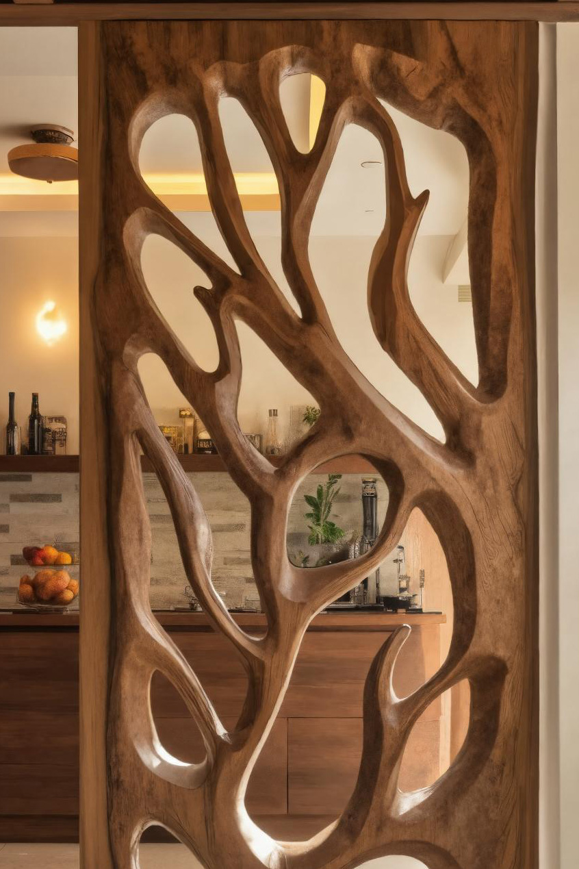 Handmade Carved Divider For Living Room Or Studio SITHHNDVR006