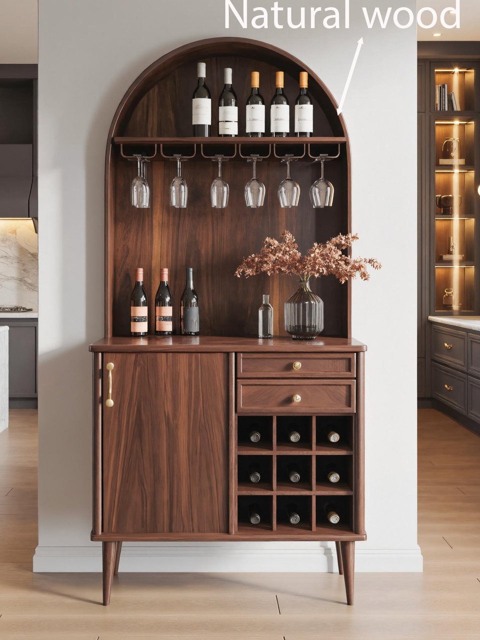 Classic Wine Cabinet With Storage For Dining Room SITHTTBCA008