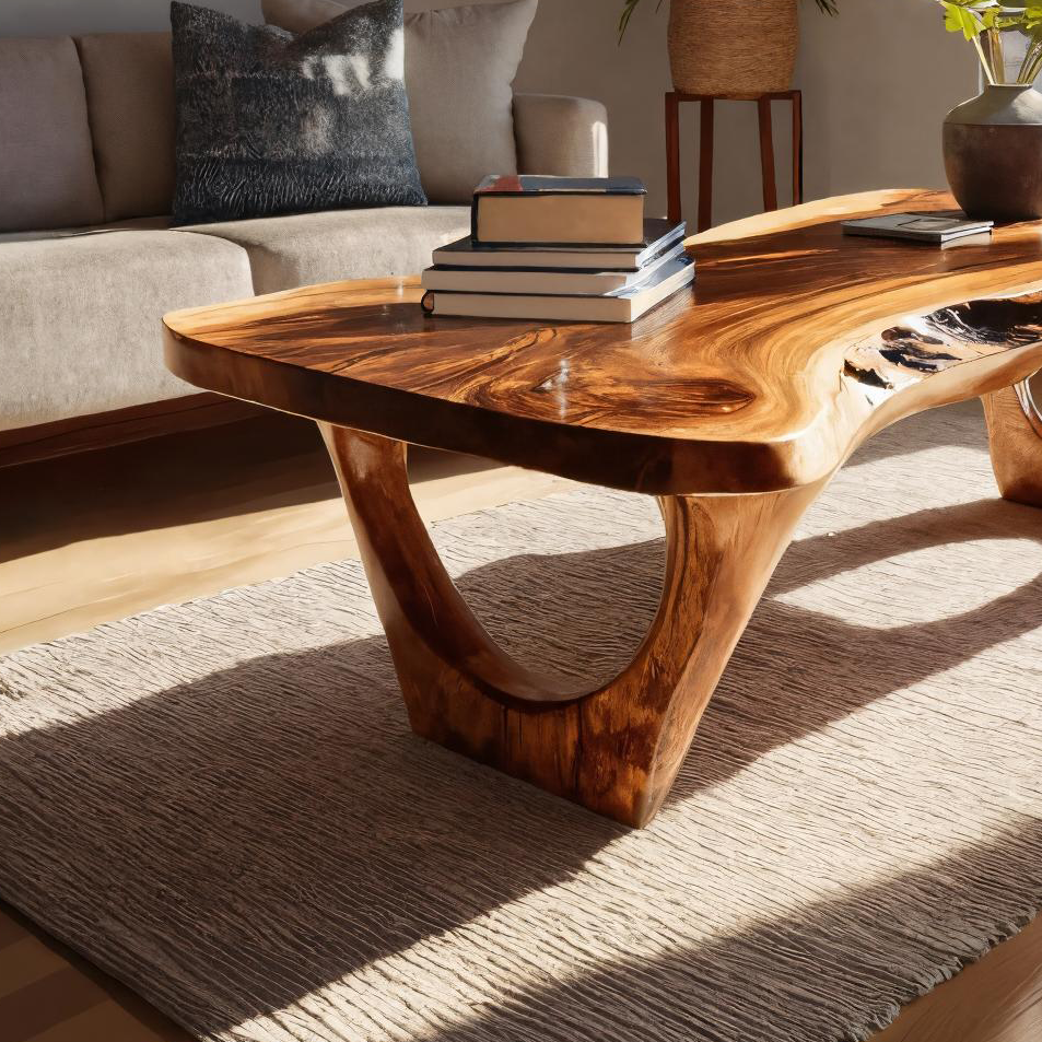 Contemporary Coffee Table Live Edge Design For Living Room RTTHTTCF024