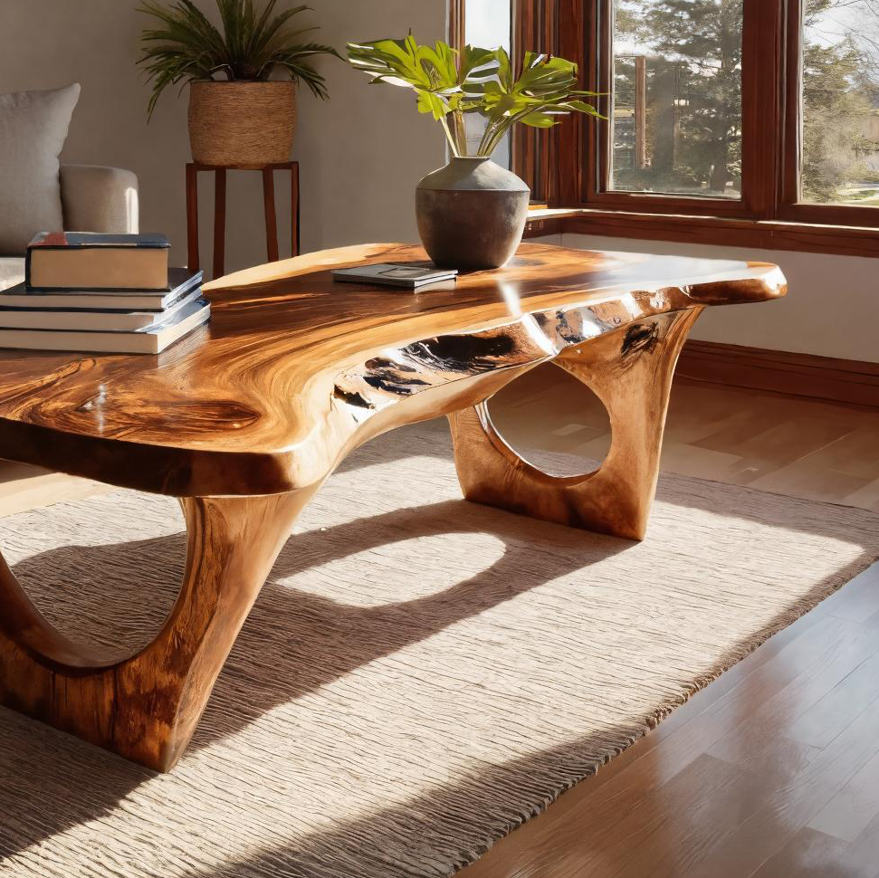 Contemporary Coffee Table Live Edge Design For Living Room RTTHTTCF024