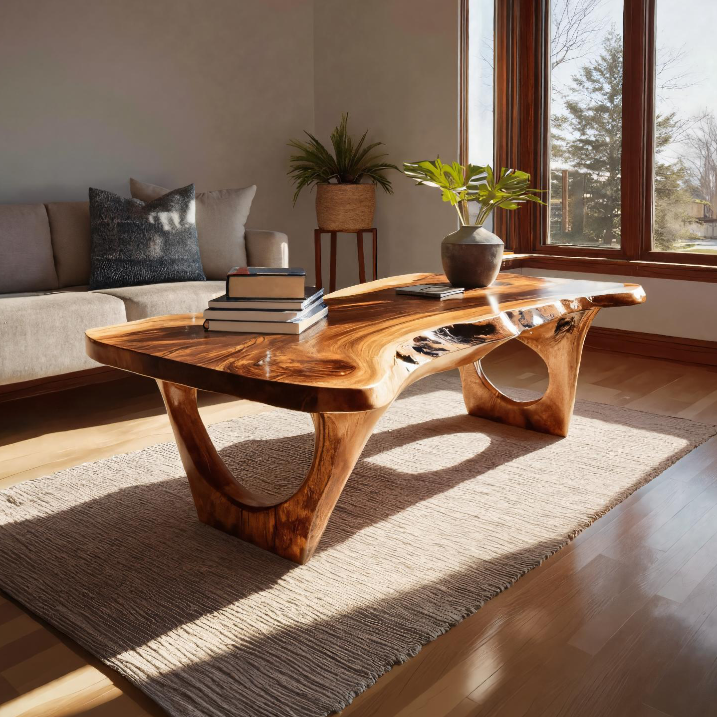 Contemporary Coffee Table Live Edge Design For Living Room RTTHTTCF024