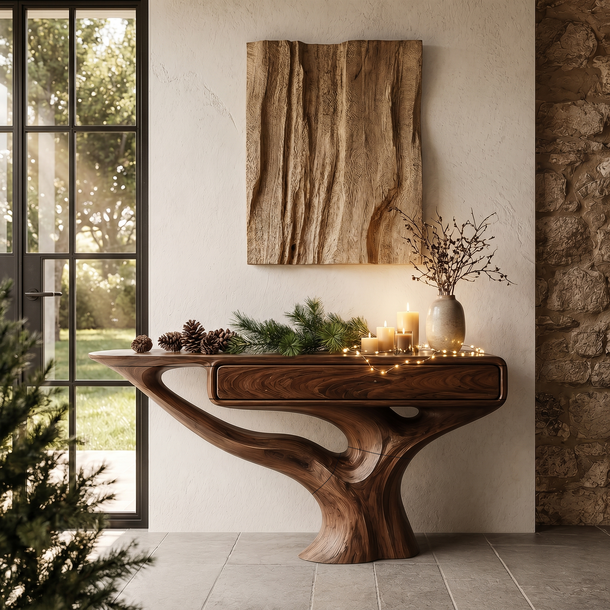 Modern Console Table With Storage Cabinet For Living Room SINLHACS654