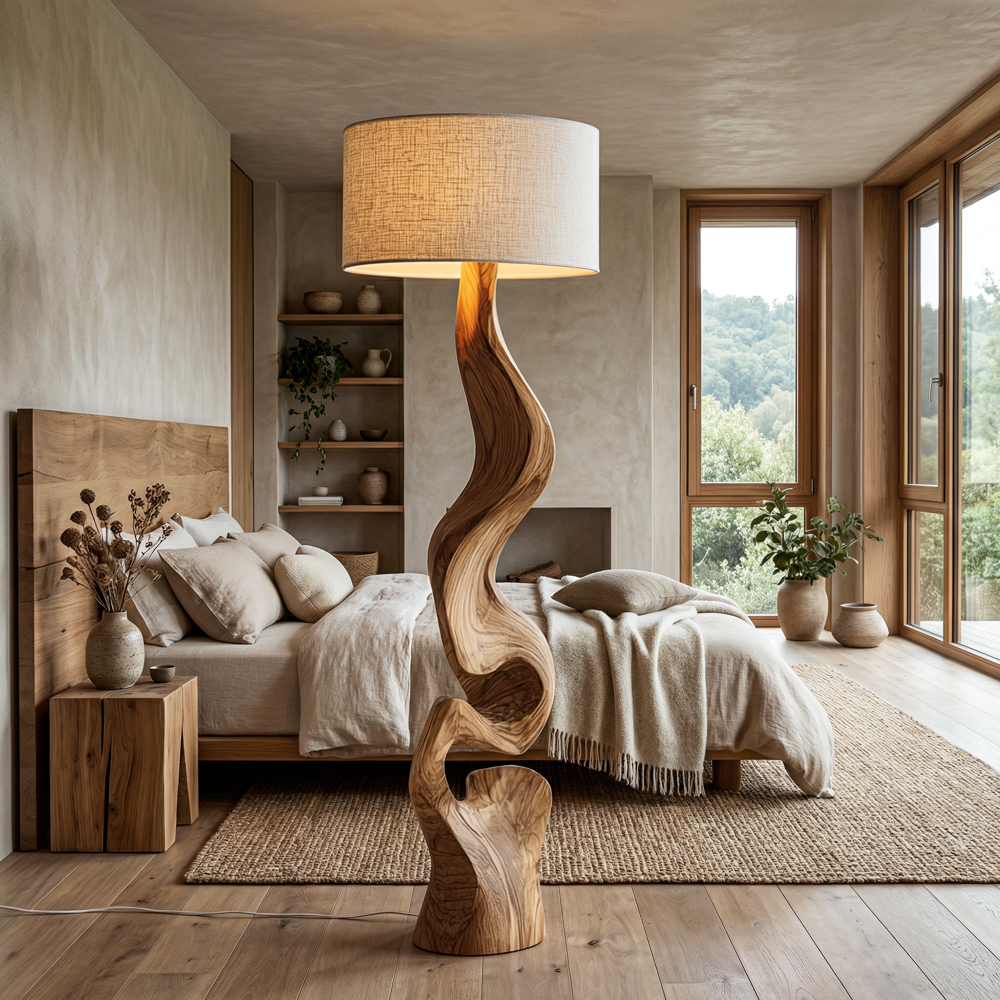 Sculptural Twist Lamp Base Living Room And Bedroom SINLHAFLP066