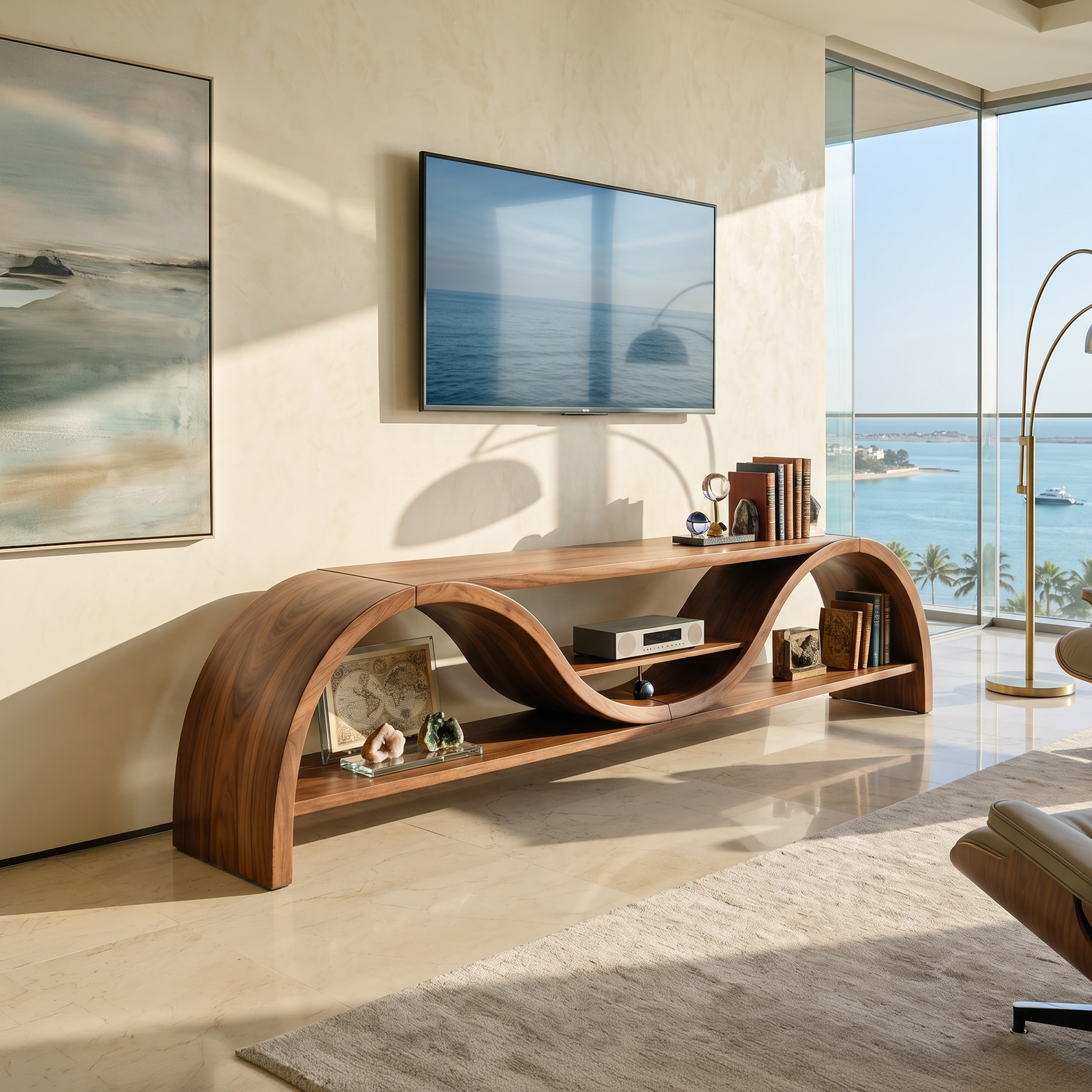 Contemporary Organic TV Stand For Entertainment Interior SILDTTNTVC139