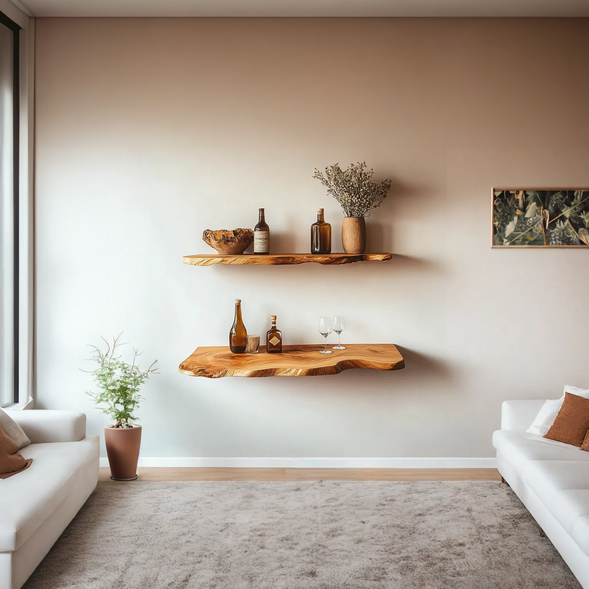Custom Floating Shelves Wall Shelves Rustic Decor Office Gift SINLFL057