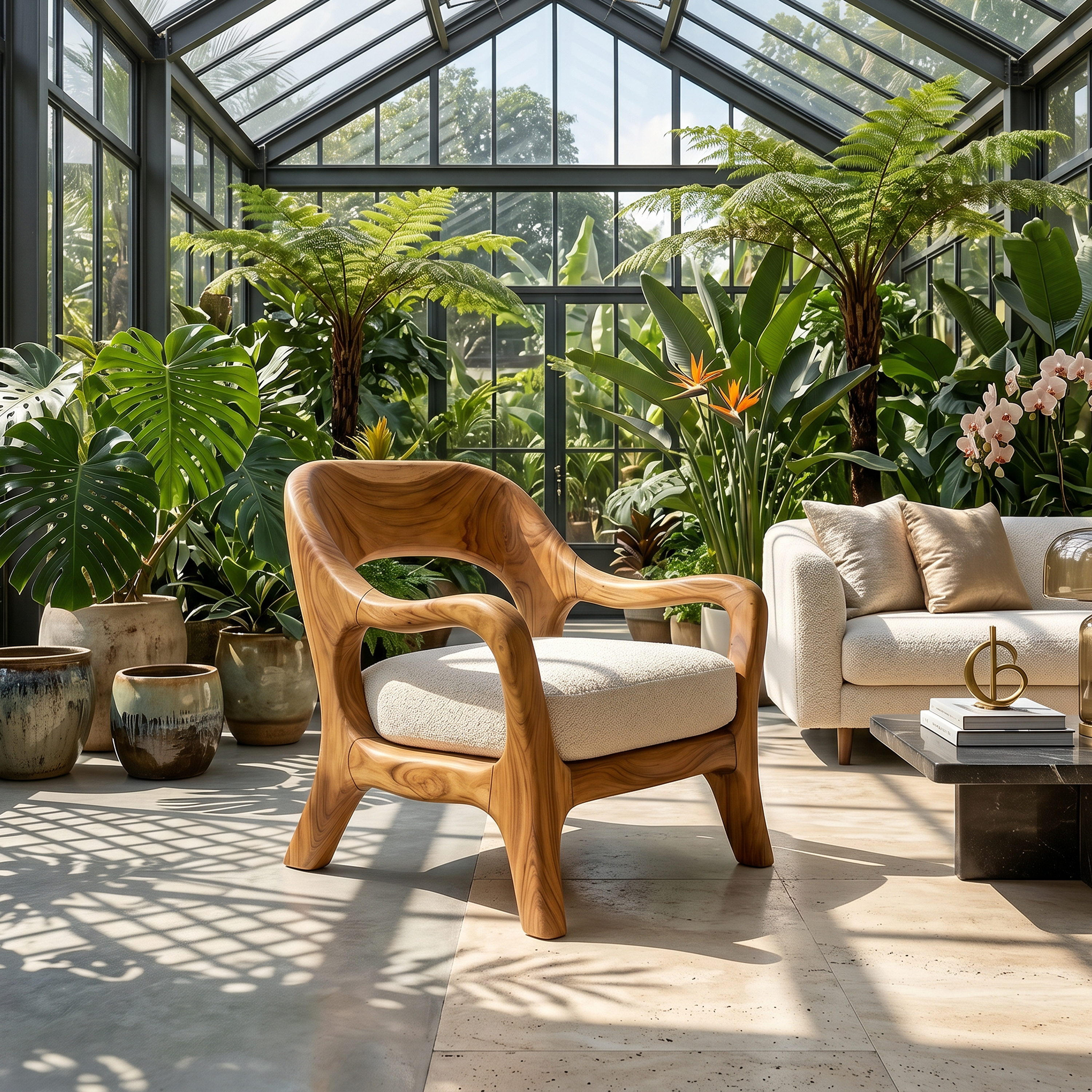Organic Modern Statement Chair Luxury Living Space SILDTTRCHR010