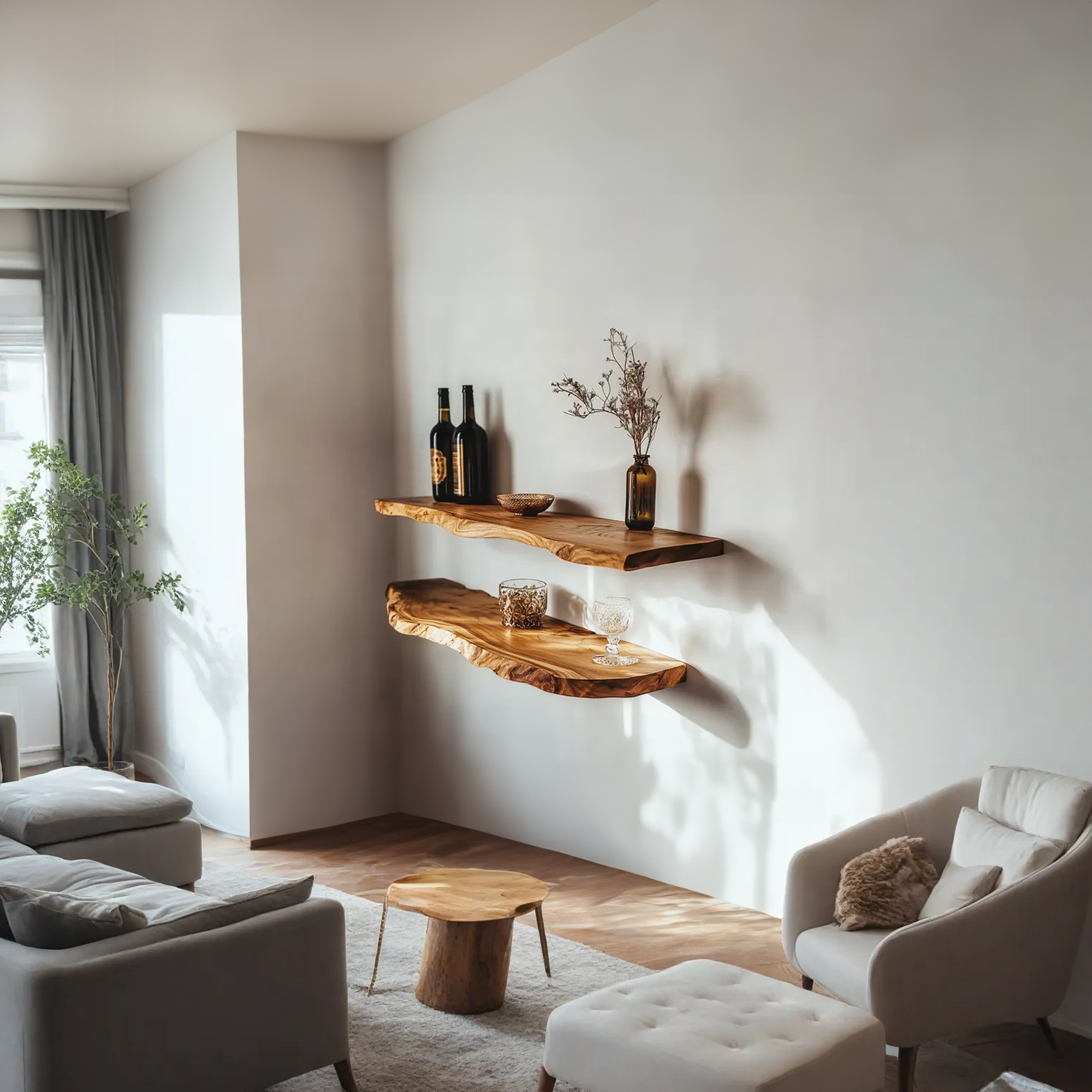 Custom Floating Shelves Solid Wood Decor Home Gift SINLFL058