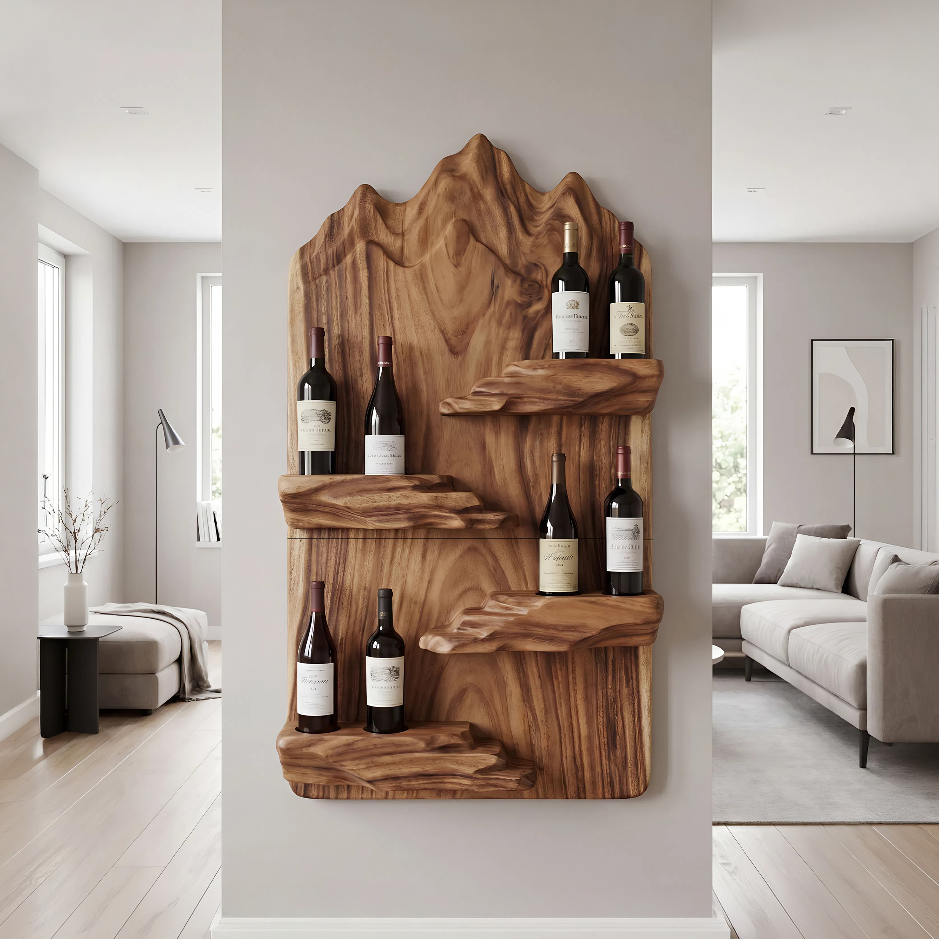 Contemporary Landscape Bottle Holder For Modern Interior SILDTTNWH038