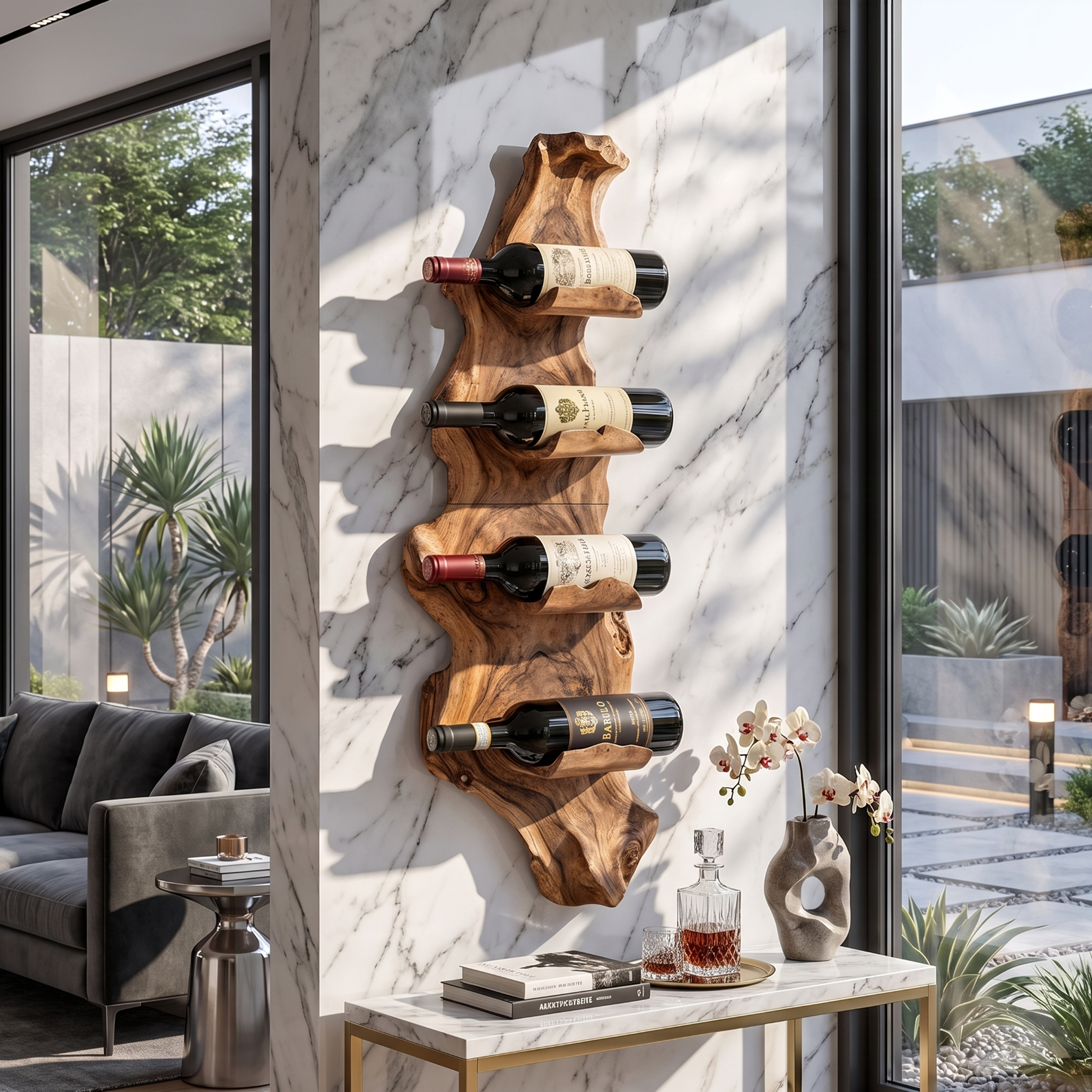 Handcrafted Wine Stand For Furniture Dining Setup SILDTTNWH015