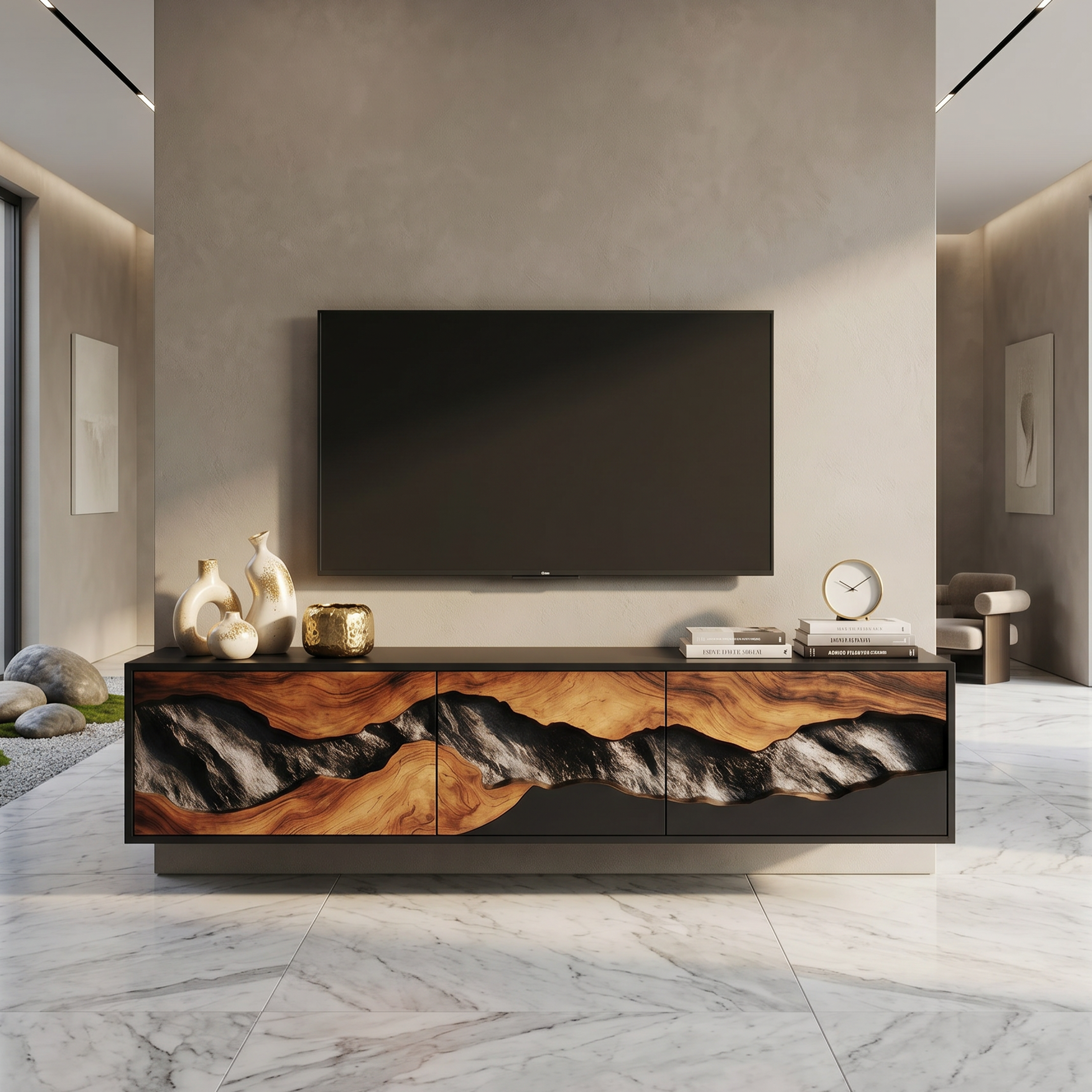 Handcrafted TV Console For Cozy Living Space SILDTTNTVC036