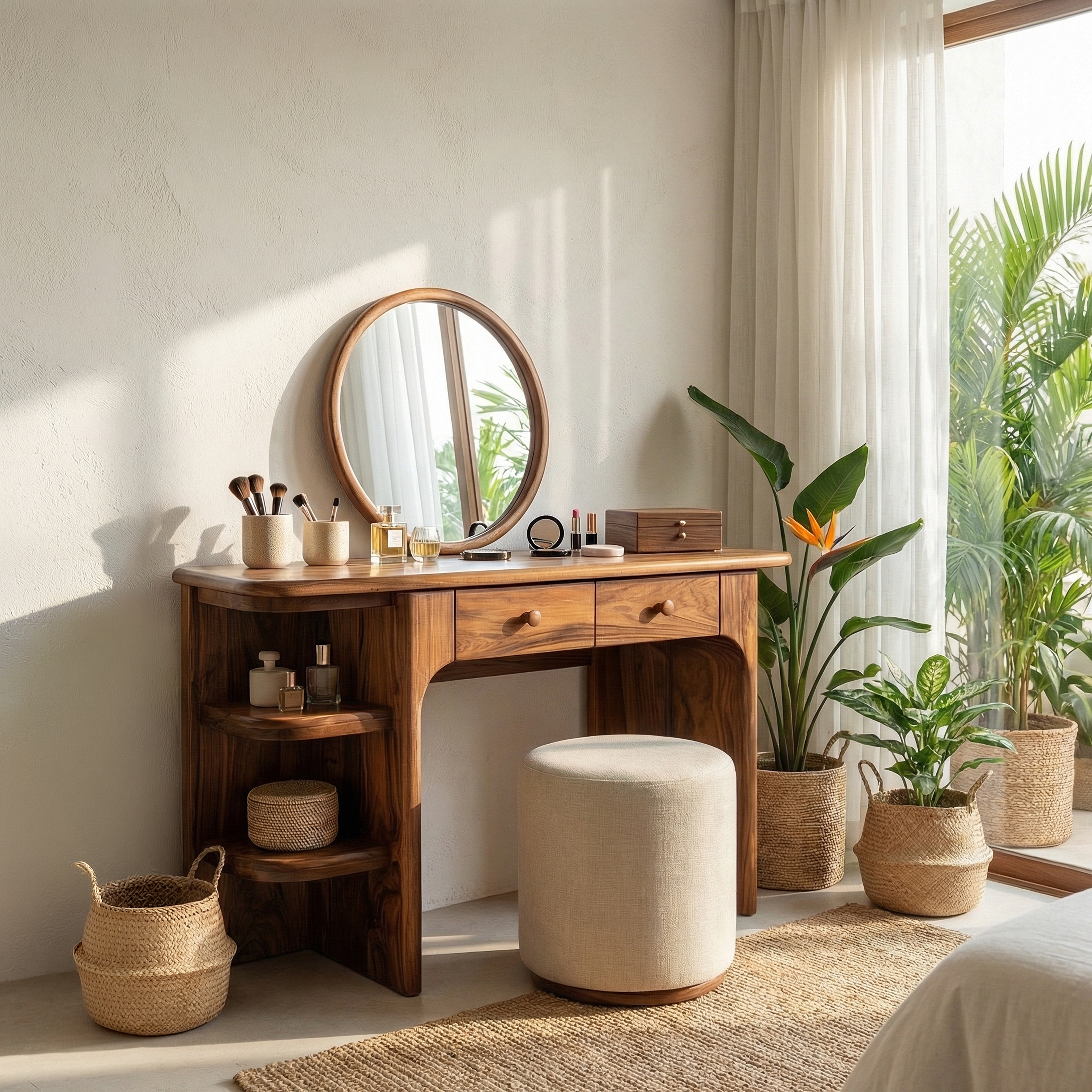 Rustic Dressing Table Personal Beauty Space Makeup Area SILDTTRMV007