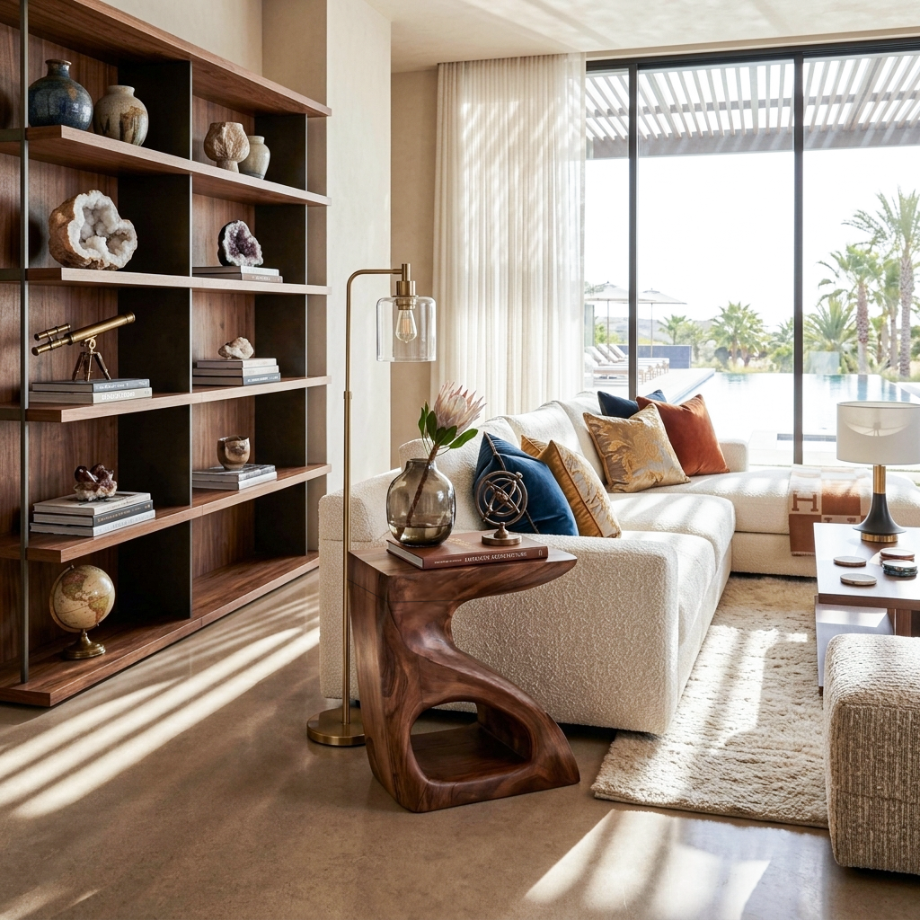 Modern Sculptural Side Table For Home Decor RTTHTTSTA032