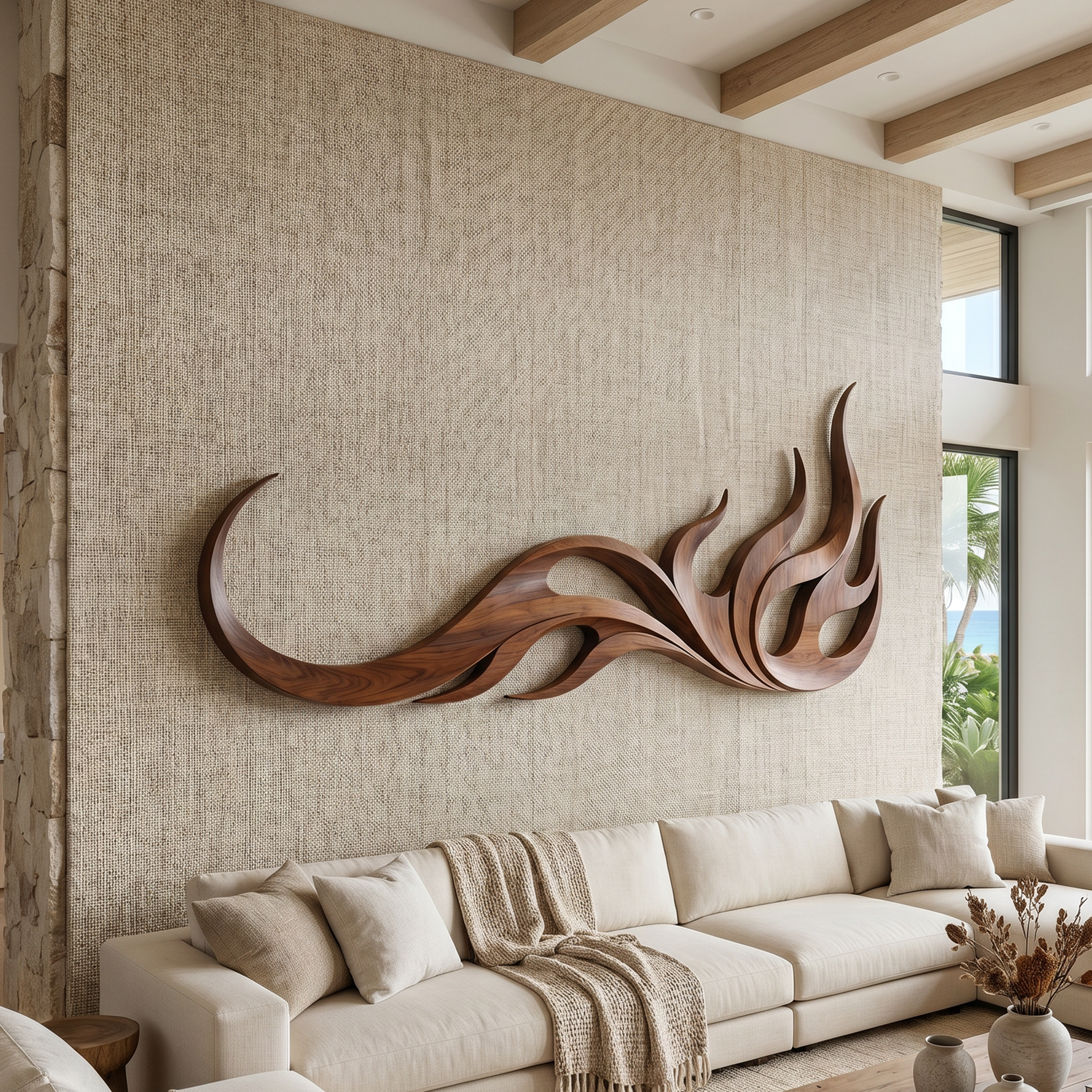 Minimalist Flowing Wall Decor For Wellness Space Interior SILDTTNWA112