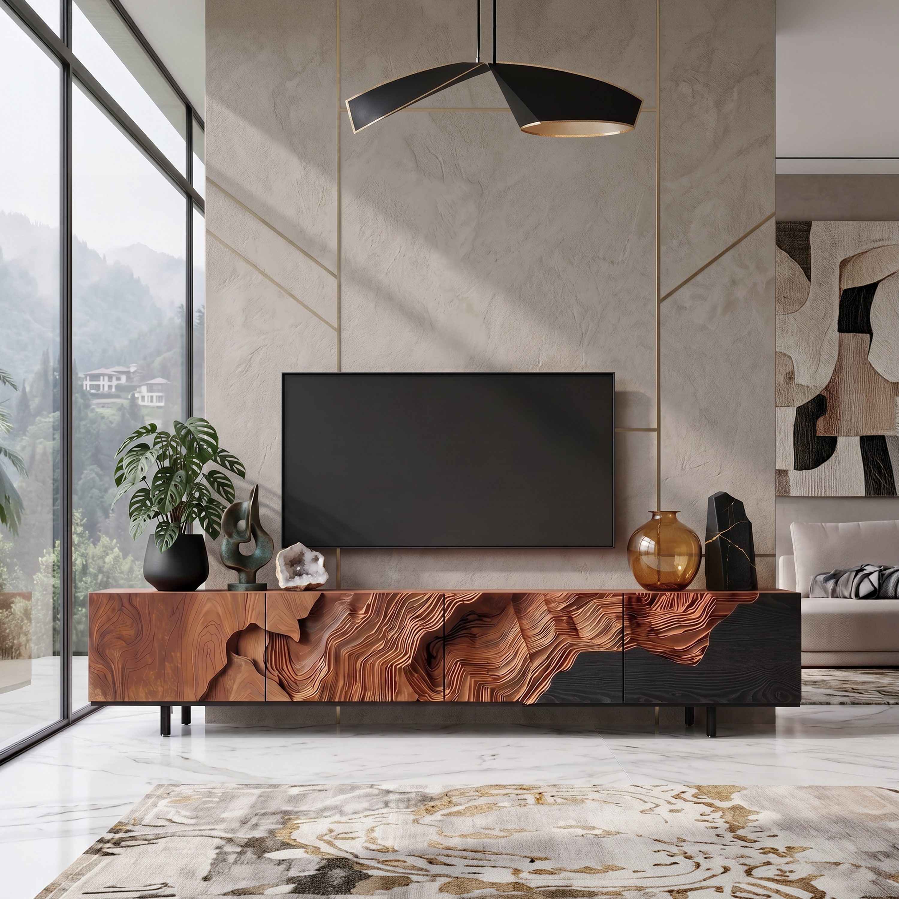 Rustic TV Console Stand For Living Room Design SILDTTNTVC041