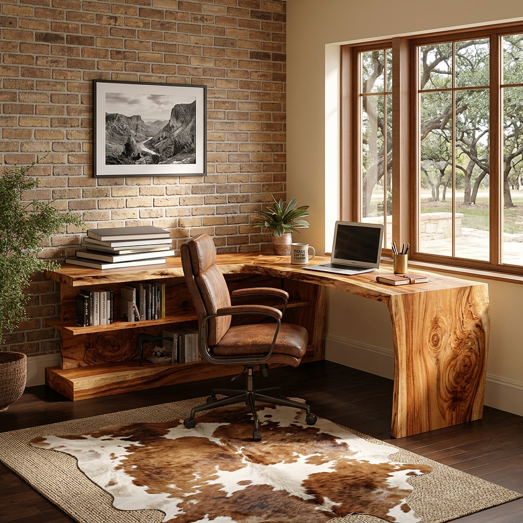 Wooden Desk With Storage Design For Home Workspace RTTHTTDE072