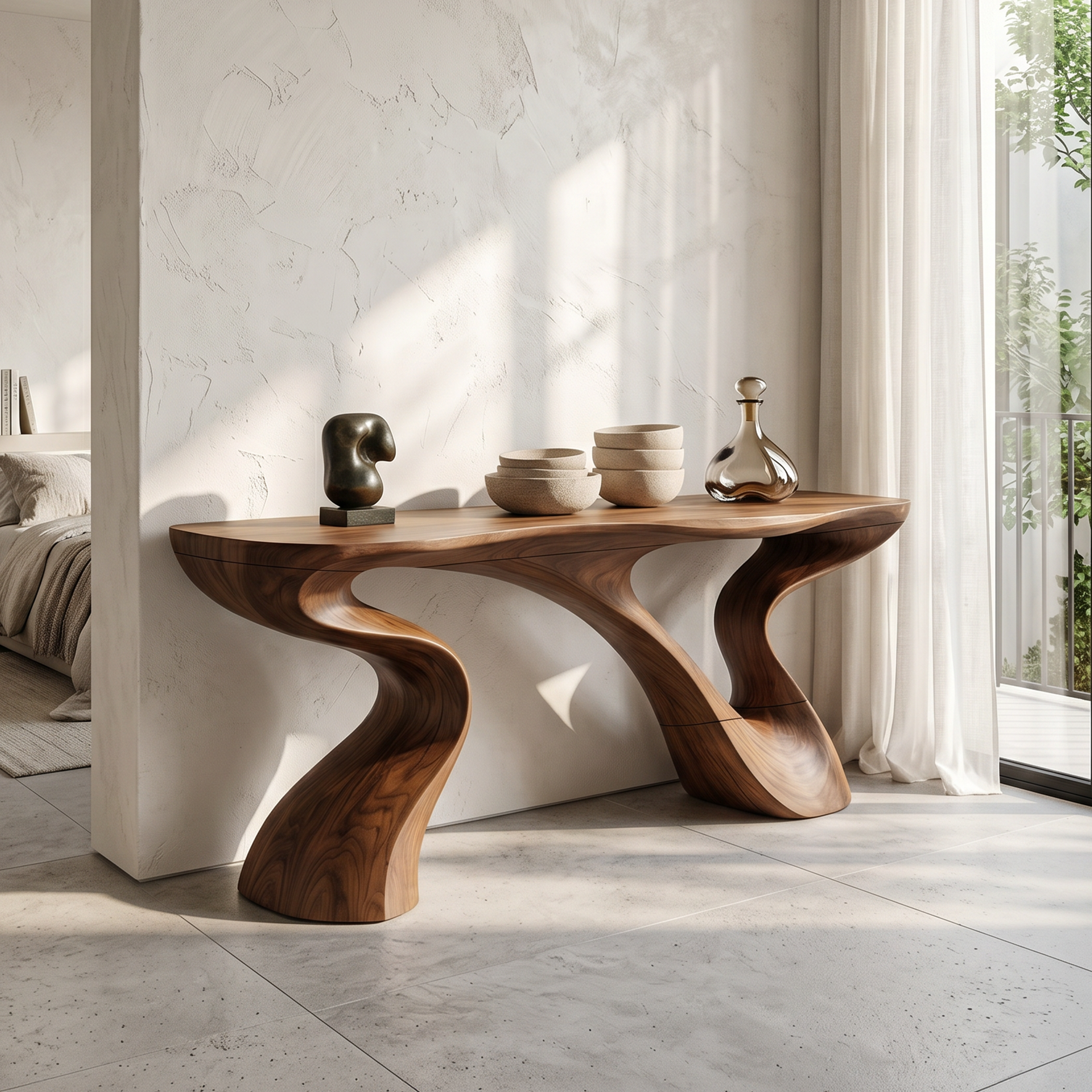 Minimalist Floating Console Table For Apartment Interior Design SILDTTNCS109
