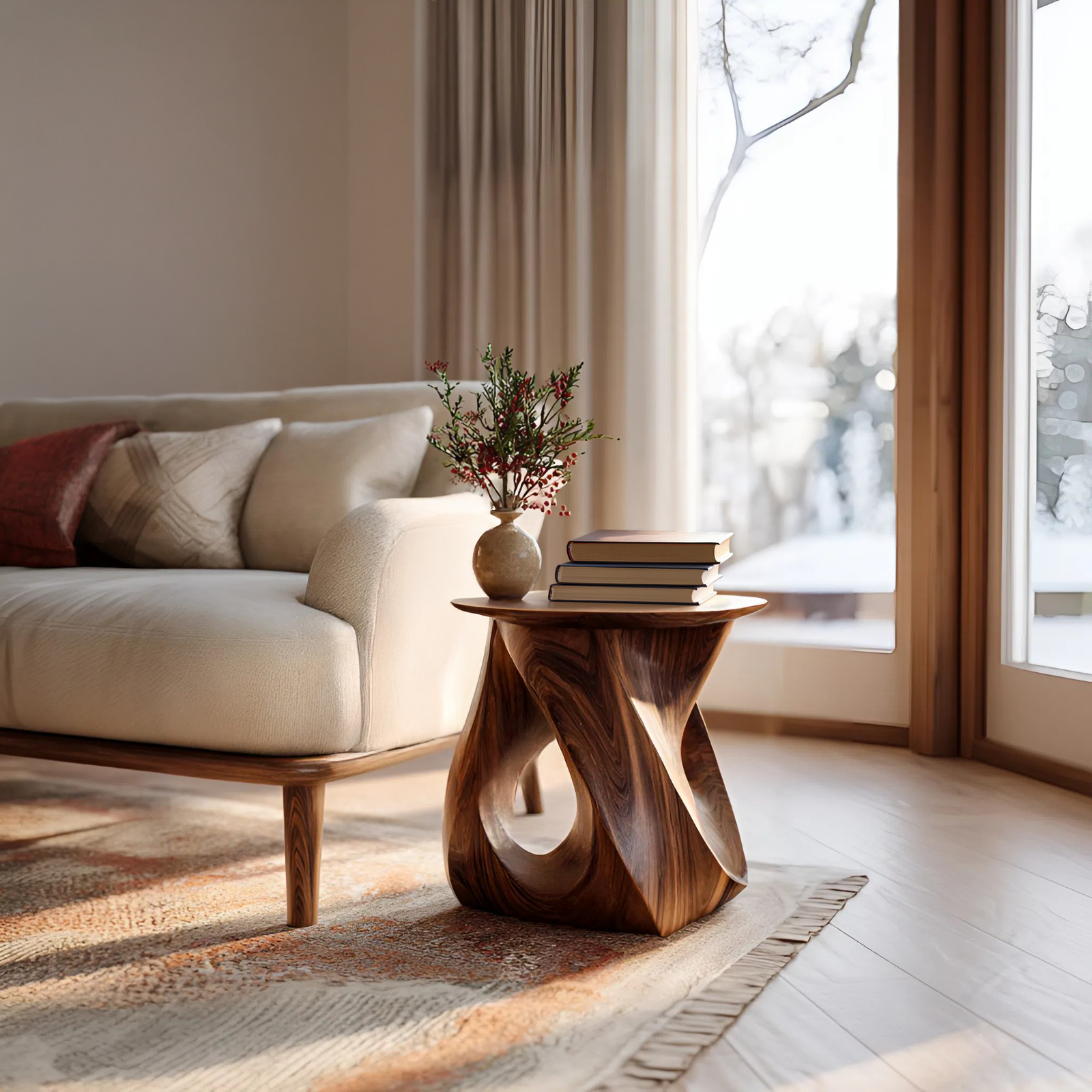 Twisted Side Table For Living Room Or Bedroom SITHTTCM025