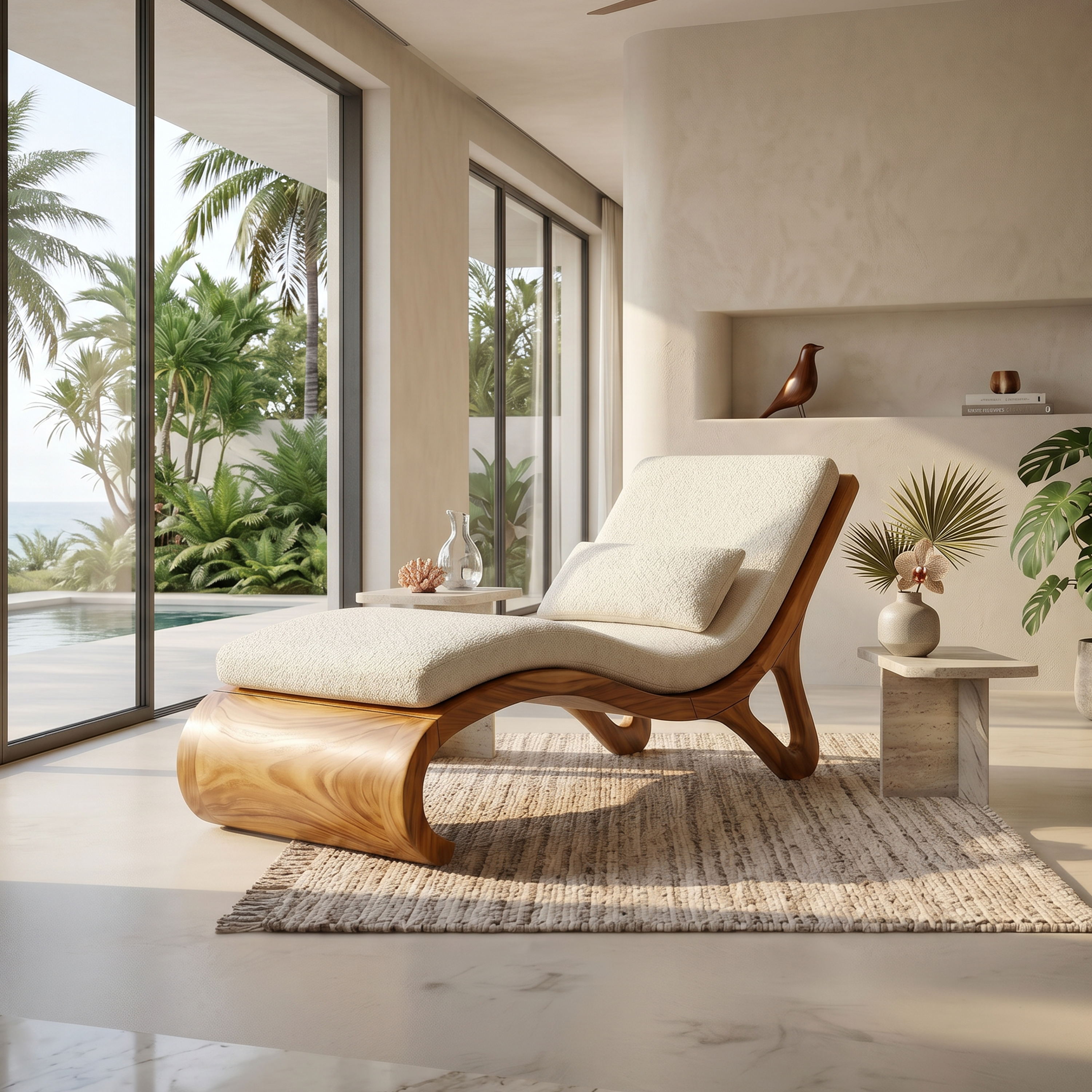 Tropical Luxury Daybed Organic Modern Villa Interior Design SILDTTRDB004