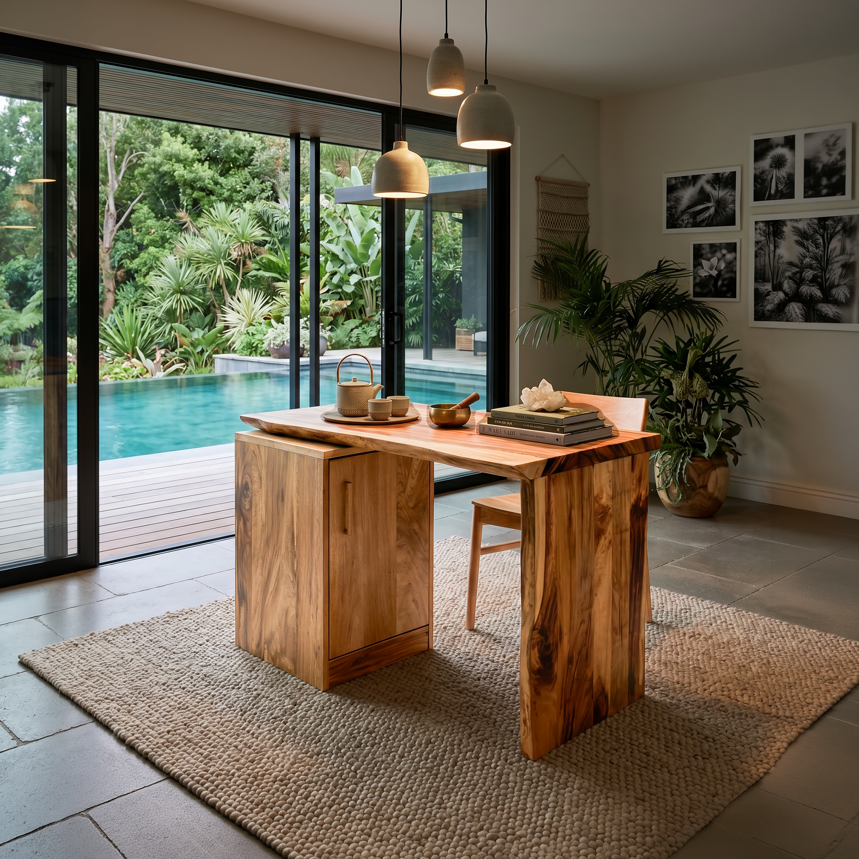 Tropical Dining Table For Indoor Outdoor Space SILDTTRDN053